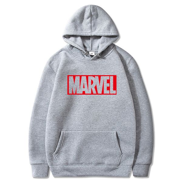 

2019 autumn and winter brand sweatshirts men marvel letter printing fashion mens hoodies thickened men's hoodie, Black