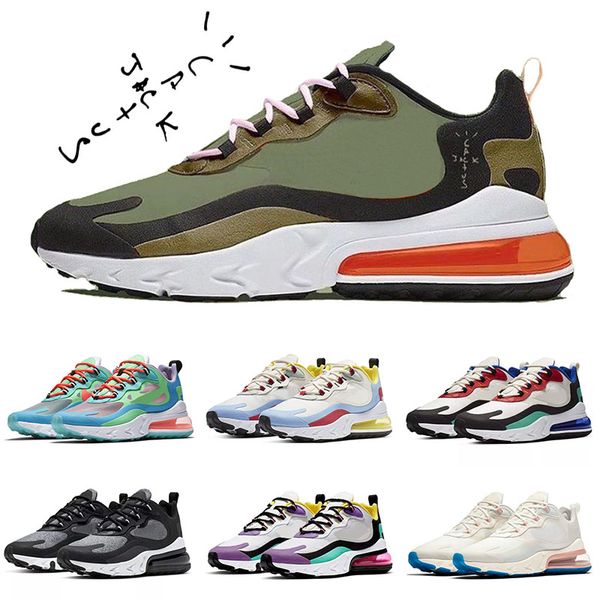 

36-46 Travis Scott x React Element Reacts BAUHAUS Womens Running Shoes Electro Green White Phantom Sneakers White Black Fashion Mens Trainer