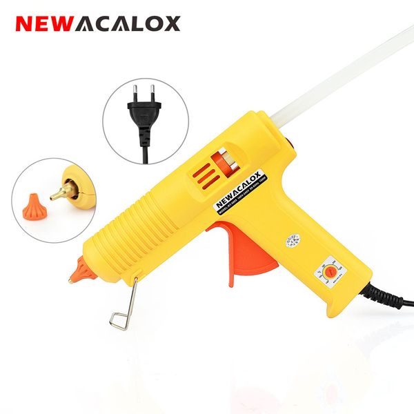 

newacalox eu 100-240v 150w melt glue gun with 1pc 11mm glue stick heat temperature tool guns thermo gluegun repair tools