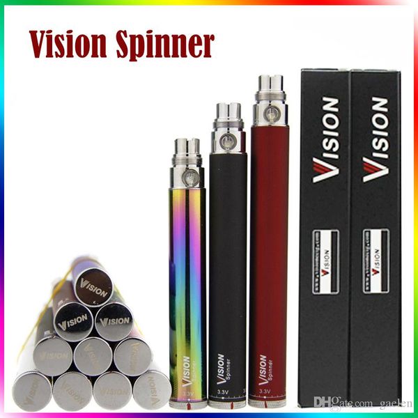 

vision spinner battery 3.3v - 4.8v variable voltage v1 battery 510 thread 650mah 900mah 1100mah 1300mah ego c twist e cigarette