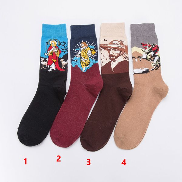 

harajuku happy short socks men's funny avatar combed cotton casual men socks colorful novelty skateboard socks women mm1812, Black
