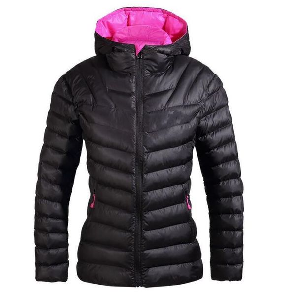 

new the north winter women jacket parka warm cotton-padded clothes coats softshell hats thick outdoor outerwear female clothing face jackets, Black