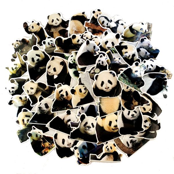

5 sets=250pcs panda cute stickers trolley case guitar electric car waterproof pvc stickers