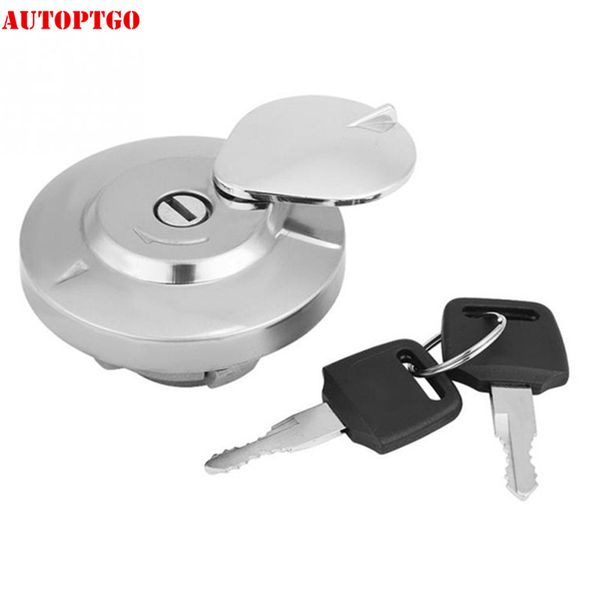

silver motorcycle moto fuel tank cap cover lock with key for honda shadow steed rebel motos