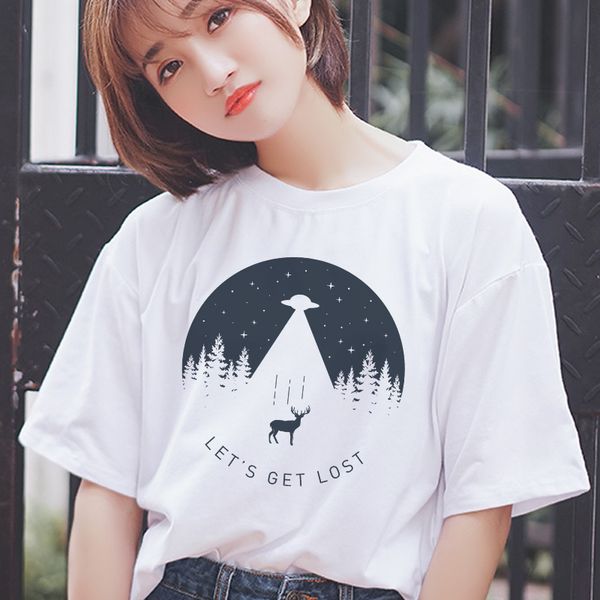 

ins mode grote size s 2xl losse vrouwelijke zomer casual fun cartoon letters harajuku ulzzang nieuwe korte mouwen o hals t shirt, White