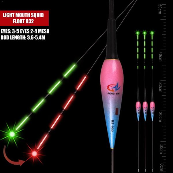 

night fishing buoys smart alarm bite hook color electronic float night light drift microgravity induction fishing gear