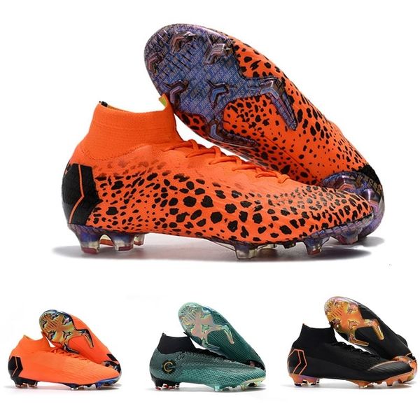 

2019 high ankle mens women kids cr7 football boots mercurial superfly kj vi 360 elite fg soccer shoes outdoor soccer cleats 35-45