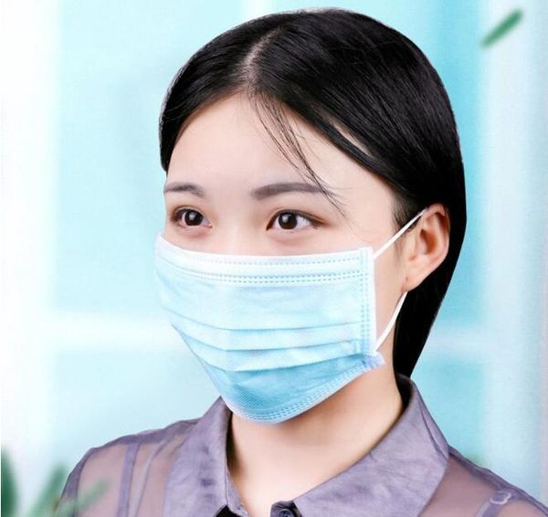 

face mask wholesale ;plenty stock disposable face masks 3 layers elastic type dustproof mask facial protective cover masks set anti-dust mas