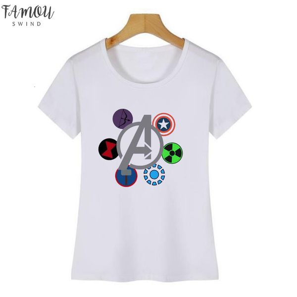 

marvel polyester avengers endgame t shirt women heroes superheroes marvel comics captain america thanos vacation t shirt, White