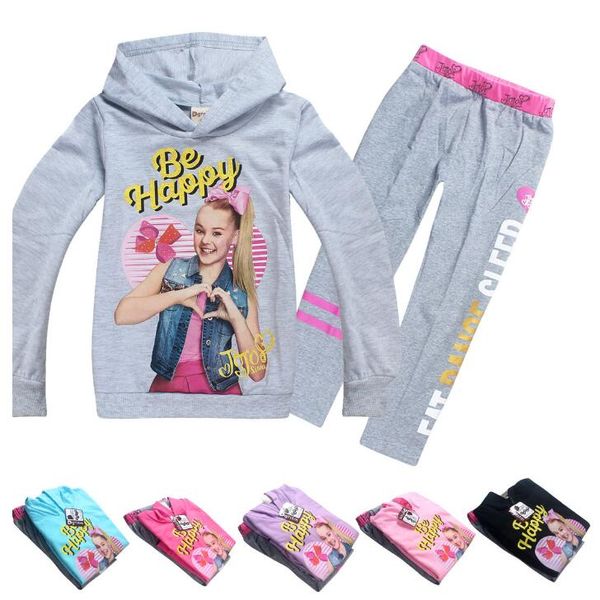 

2 шт./компл. 24 стили дети Jojo Siwa спортивный костюм девушки с длинным рукавом толстов