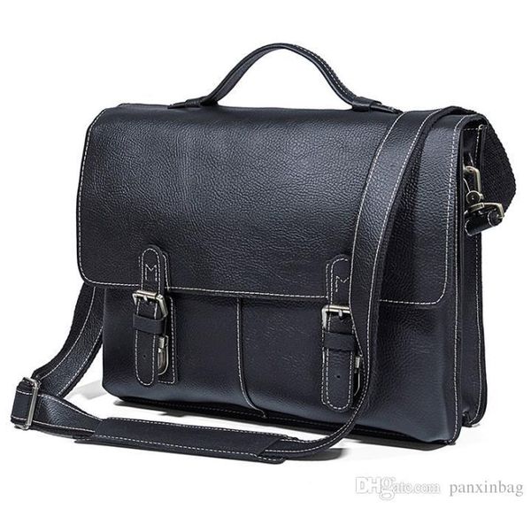 

leather business male bag wholesale leather handbag single shoulder briefcase leather computer bag