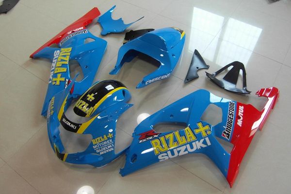 

4 подарки новый abs мотоцикл обтекатели комплект подходит для suzuki gsx-r600 gsx-r750 600 750 k1 2001 2002 2003 01 02 03 небесно-голубой