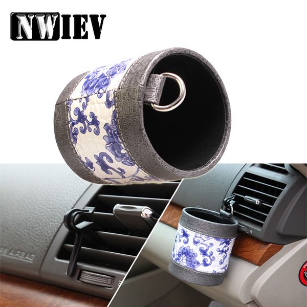 

nwiev car outlet storage bag blue and white porcelain leather for 500 punto lada granta vesta jeep renegade wrangler grand