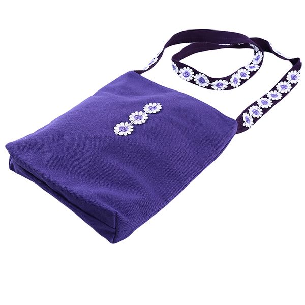 

slung shoulder bag 2019 summer new canvas female bag simple casual portable flower female messenger