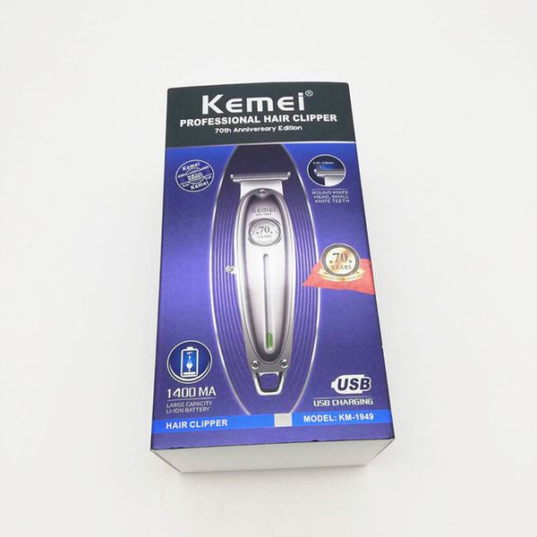 

kemei 1949 профессиональная машинка для стрижки волос все металлические мужчины электрический беспроводной триммер для волос 0 мм лысый т ле