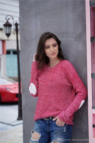 

designer womens solid sweaters long sleeve with heart panelled female fashion donna casual warm clothes, White;black