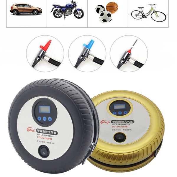 

digital tire inflator dc 12v car portable air compressor pump 260psi car air compressor for motorcycles