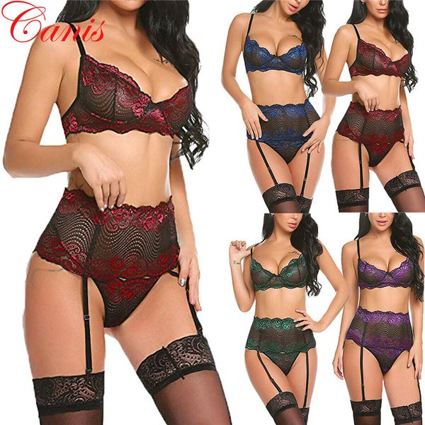 

hirigin lingerie lace bra+g-string thong lady sets babydoll sleepwear underwear summer sleep nightwear, Red;black