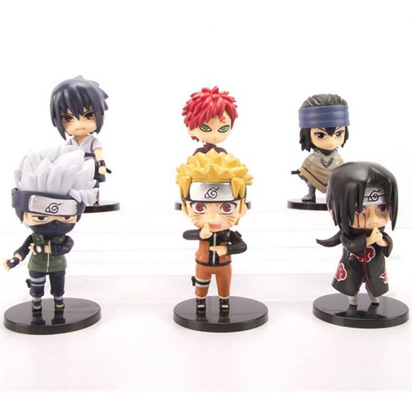 

naruto action figures toys 6 pieces/lot anime naruto action figure dolls kids boys birthday gifts kids toys zss235