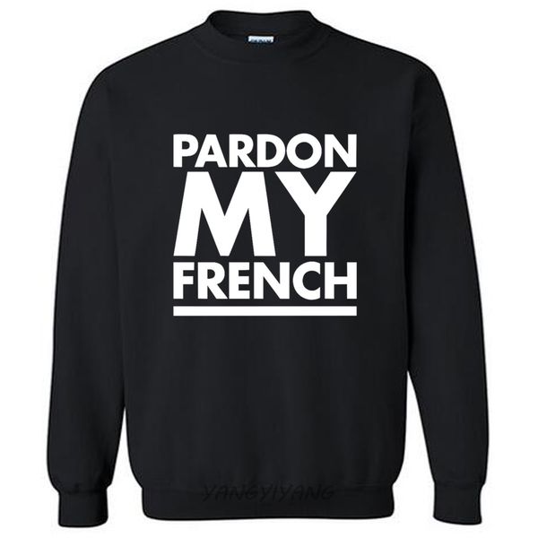

pardon my french sweatshirt men brand cotton hoodies autumn luxury gifts for xmas, Black