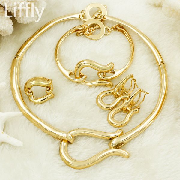

ювелирные наборы liffly нигерийский люкс dubai gold для женщин choker серьги ожерелья способа шарма свадеб бижутерия, Silver