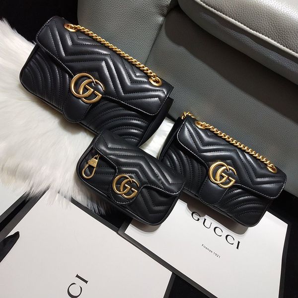 

famous brand 2020 new designer sewing chain genuine leather bag woman fashion luxury girl soft vintage shoulder bag ship
