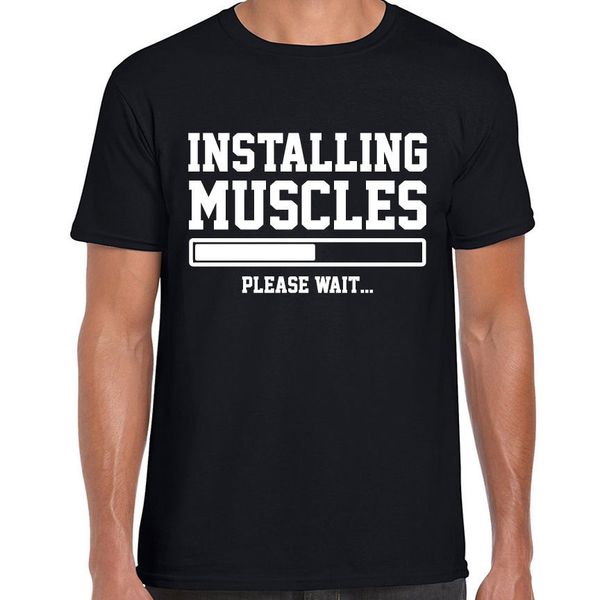 

installing muscles funny printed mens tshirt liftbro workout slogan birthday tshirt tee shirt more size and colors, White;black