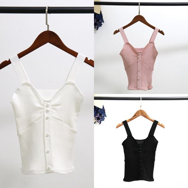 

attachment] pleated knitted camisole women's inside and vest vest outside high waist sleeveless navel 8859, Camo