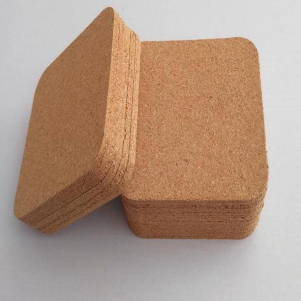 Clássico Praça 500pcs Plain Cork Coasters termo-isolante Copa Mats 10 cm de diâmetro para o casamento do presente do partido