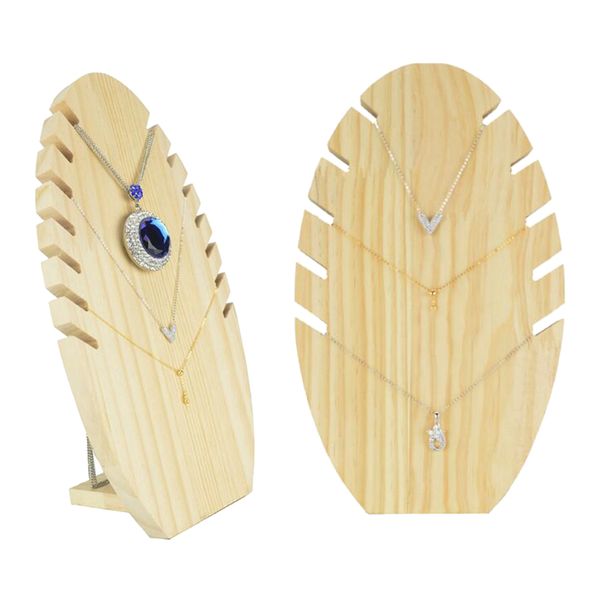 

fashion flame shape display stand jewelry wooden display props chain necklace pendant board holder unique gift, Pink;blue