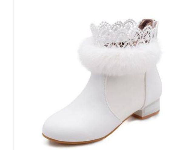 

2019 women's boots in winter with new style low heel round head @2127, Black