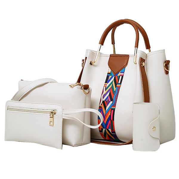 

ocardian женщины сумки 4шт женщины печати ретро шаблон мешок руки сплошной цвет мешка плеча 2019 новый дизайн сумки на ремне, 932917