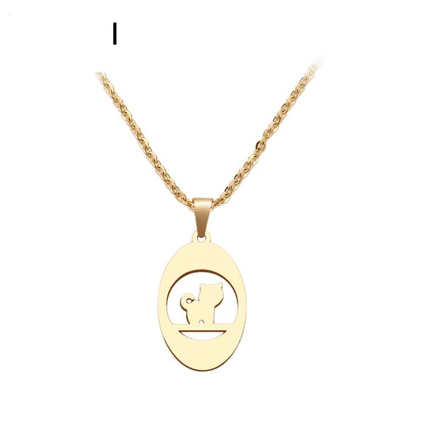 

jewelry high-quality stainless steel necklace for women man thinking cat pendant choker necklace engagement jewelry girl bridal for girls, Silver