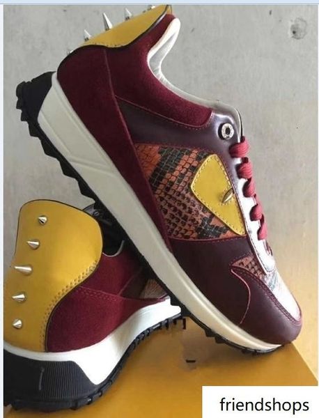

little monsters eyes all cowhide stitching men s casual flat sneakers luxury brands come m189607