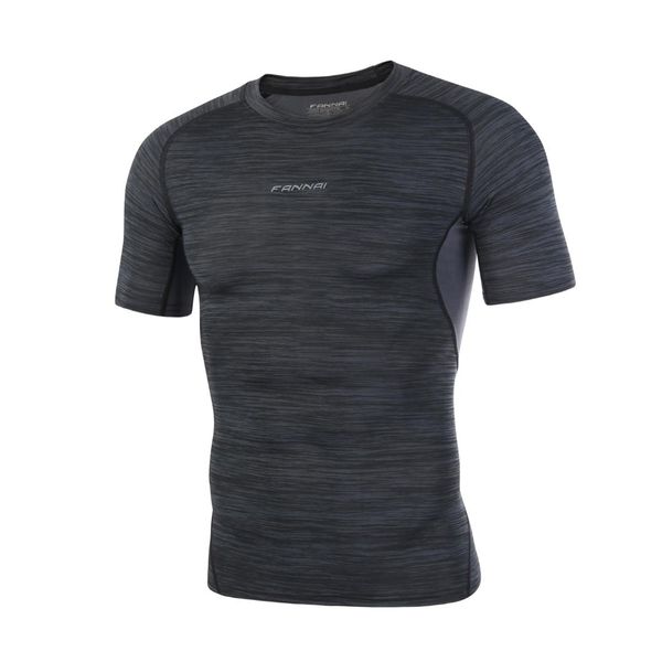 

fannai men's slimming shapewear corset t shirt summer fitness sportswear men sport running shirt gym workout fitness sport t-shi, Black;blue