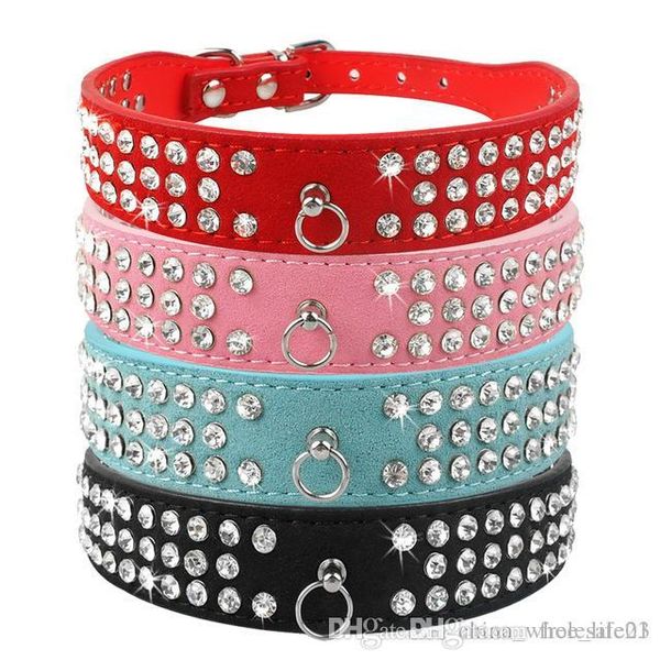 red rhinestone dog collar