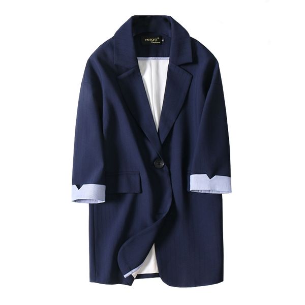 

new leisure suit women in the spring and autumn long seven - minute sleeve loose versatile fashion korean suit jacket, White;black