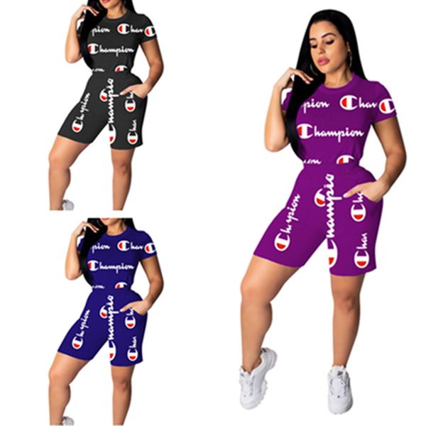 champion shirt and shorts set women's