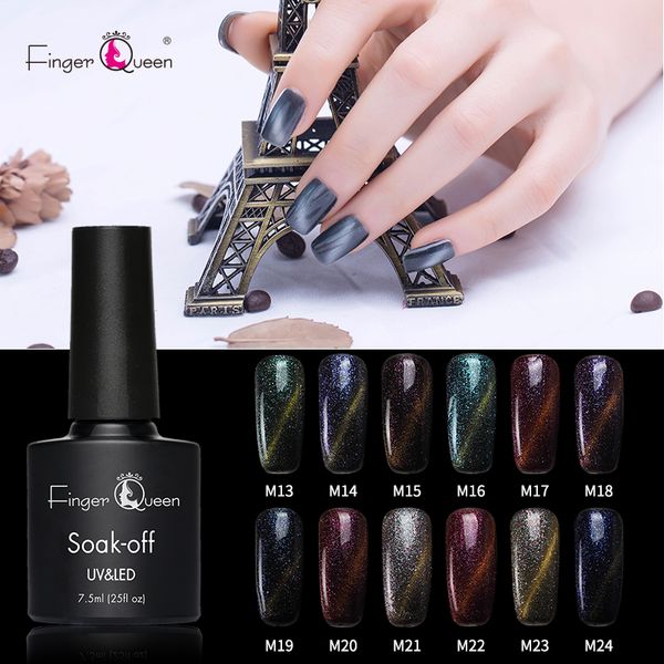 

8ml cat eye nail gel polish glitter shinny magic diy nail art manicure magnetic effect soak off uv gel polish color 13-24, Red;pink