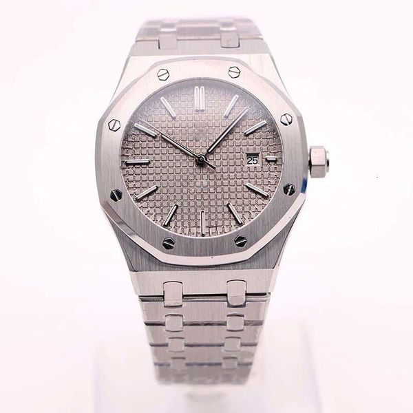 

selfwinding 15400st royal oak automatic mechanical movement watches stainless steel gray dial watch bracelet 41mm mens wristwatch, Slivery;brown