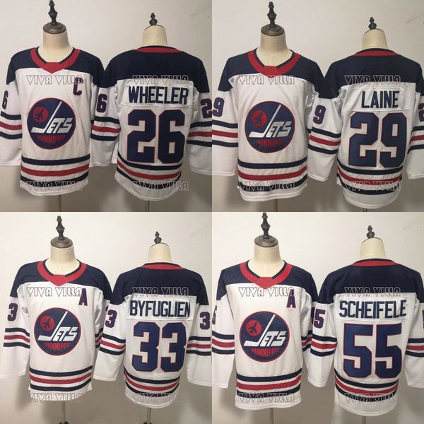 

Winnipeg jet jer ey 29 patrik laine 26 blake wheeler 33 du tin byfuglien 55 mark cheifele titched hockey jer ey hipping