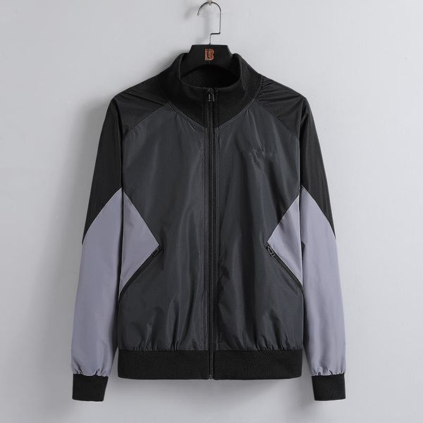 

autumn designer jackets for mens windbreaker fashion brand mens jackets long sleeves with zipper luxury men coats 2 colors s-2xl, Black;brown