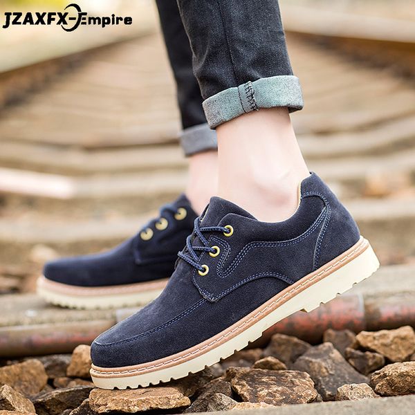 

men casual leather shoes suede upper design oxford shoes for men comfortable dress zapatillas flats, Black