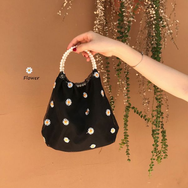 

women lace embroidery floral bags ladies purse girls fashion new flower bead handbag tote shoulder crossbody bags pearl handbag