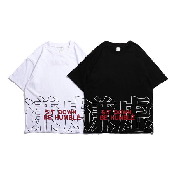 

2019 горячей продажа мужских рубашек хлопок streatwear спортивных футболки summer beach унисекс пара блуза повседневная крытая открытые топы, White;black