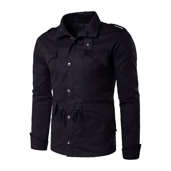 

men's jacket coat autumn clothing tactical 100% cotton outwear army breathable overcoat jacket men windbreaker y, Black;brown