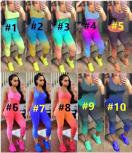 

P brand de igner women tank legging track uit leevele t hirt pant 2 piece et outfit pullover tight port wear pring ummer 222