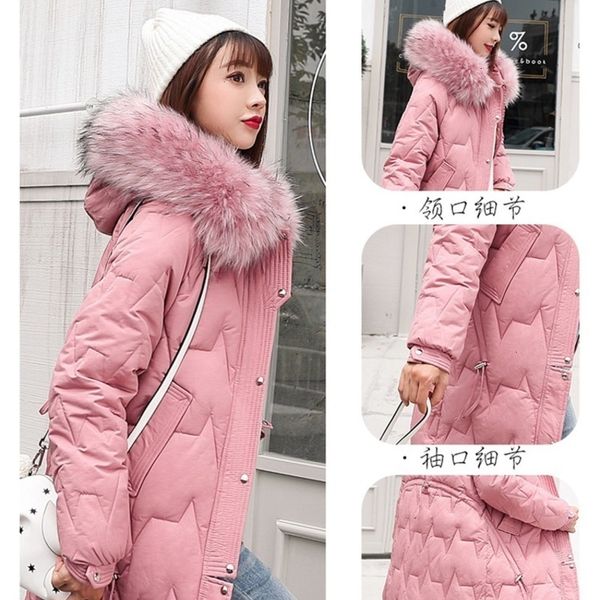 

purchase cotton clothing heavy hair pulled down cotton washed coat long over -the -knee large wool yards, Black