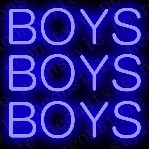 

boys boys boys gift neon signs light real glass tube beer bar pub shop decorate homeroom girlsroom party decor bulbs sign 10inx10in