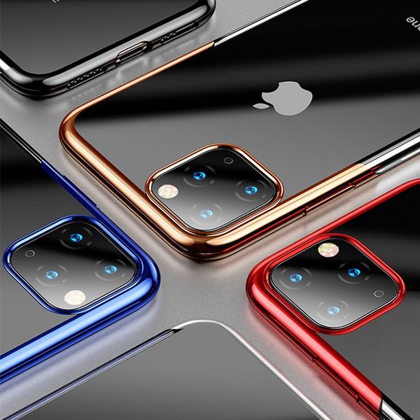 

for iphone 11 pro max xs xr x 8 7 plus clear plating soft clear transparent cell phone cover cases